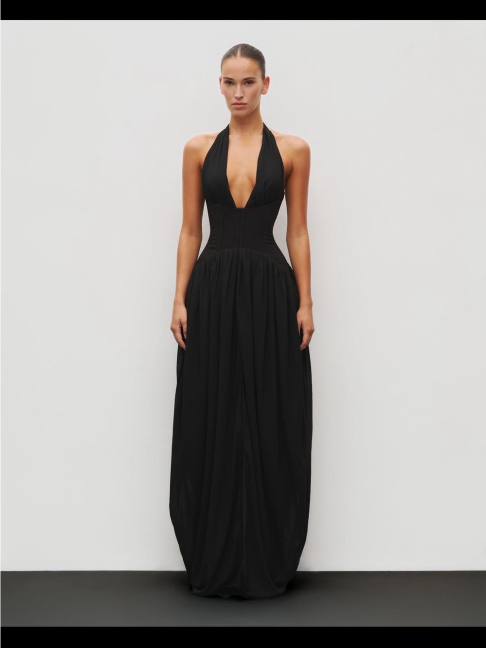 Heiress Beverly Hills The Halter Corset Gown in Black - Picture 6 of 9